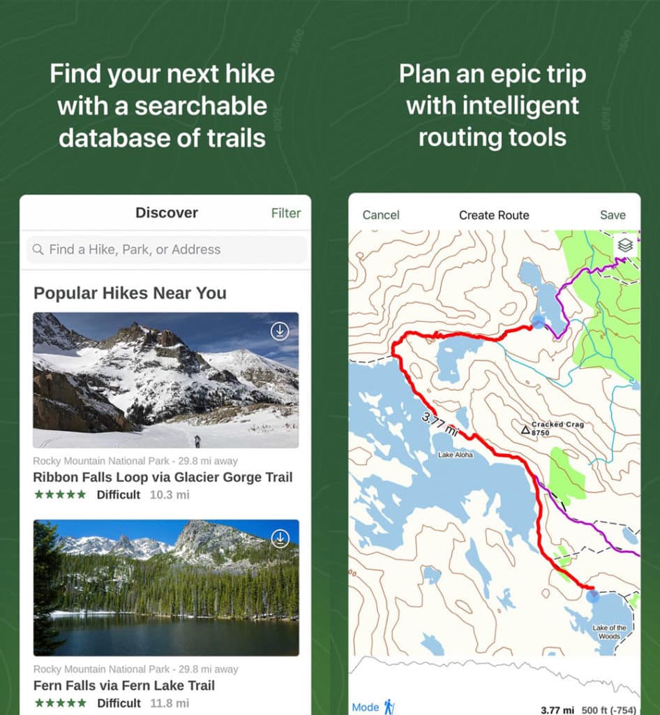 gaia often appears on lists of best hiking apps