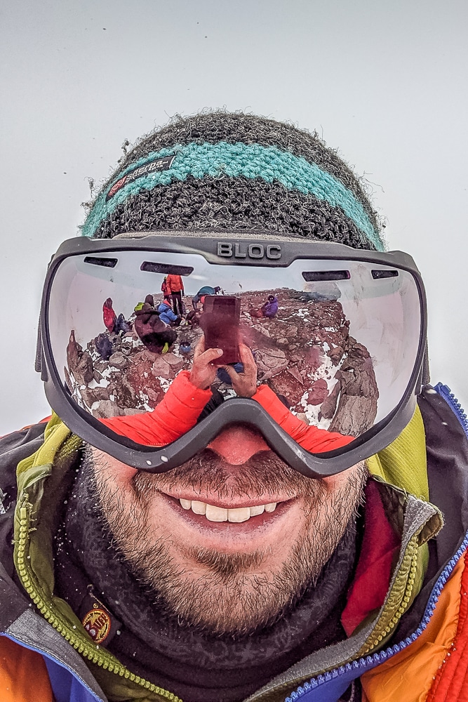 Gafas de la lista de equipo del Aconcagua