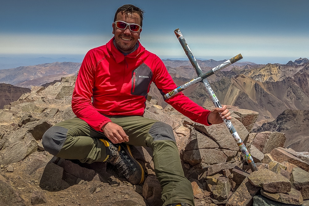 La cumbre del Bonete mientras escalaba el Aconcagua