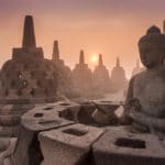 Borobudur in Indonesia, the most multilingual country