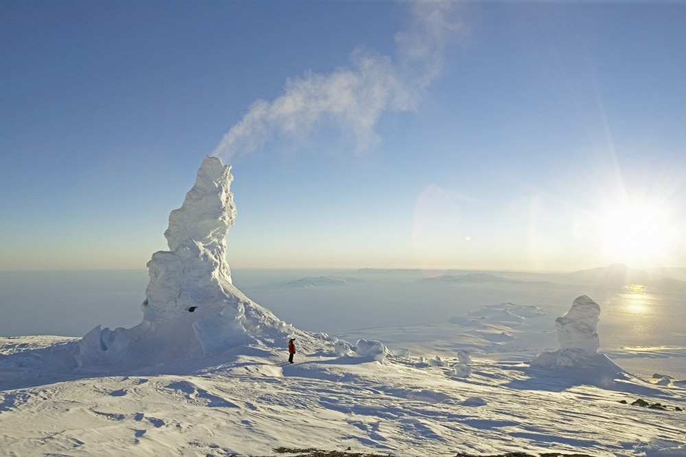 Snow chimneys are a type of natural phenomena