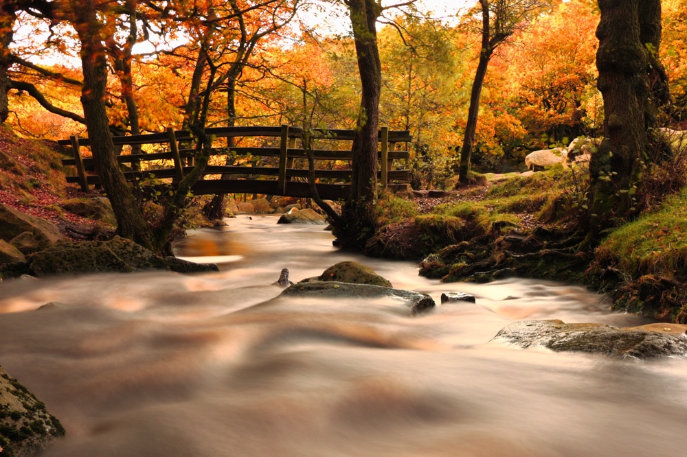 El río Derwent a lo largo del desfiladero de Padley