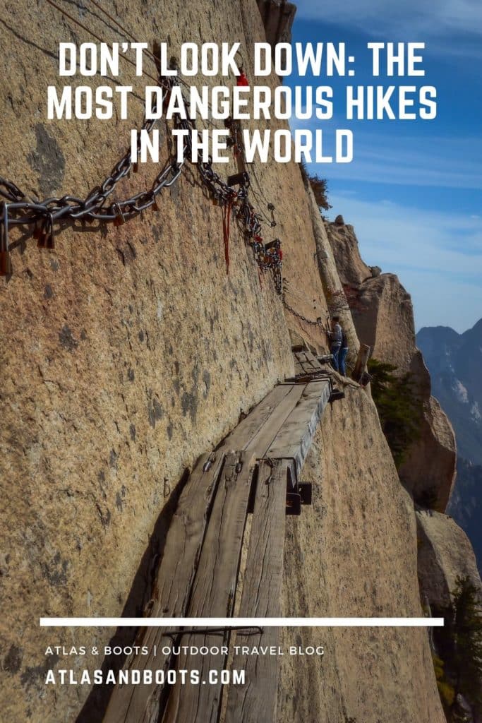 Pinterest Pin for world's most dangerous hikes