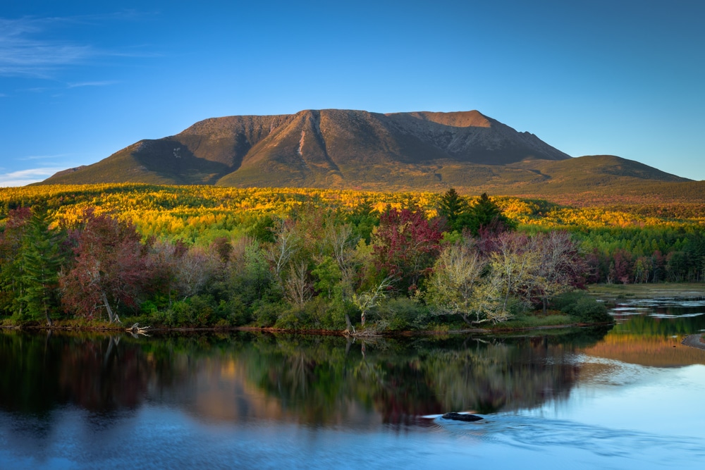 El Monte Katahdin en el Parque Estatal de Baxter en Maine