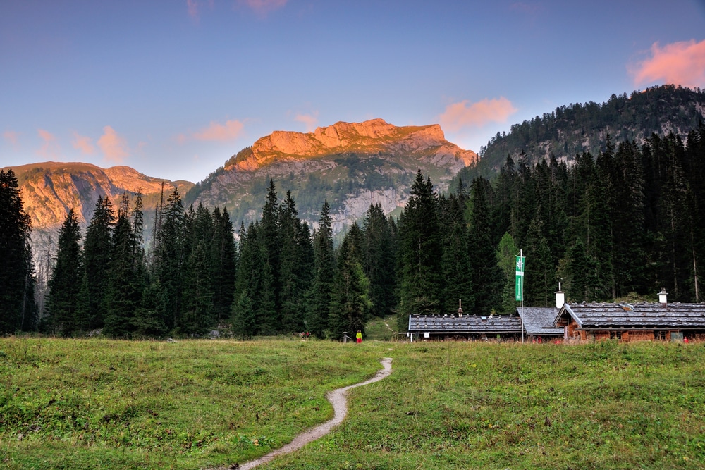 Atardecer en la cabaña de Wasseralm