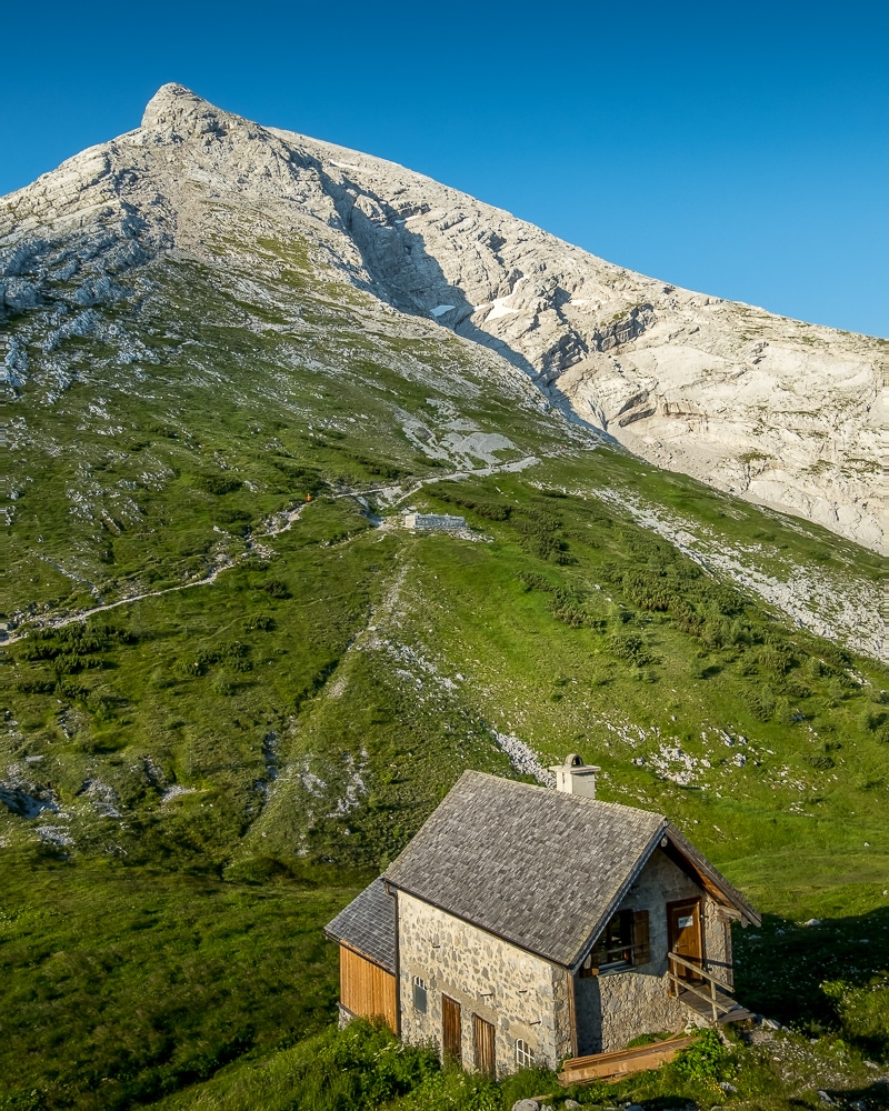 Vista de Hocheck desde el Watzmannhaus 