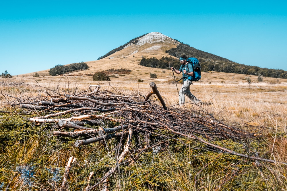 Caminata de turba durante el Velebit