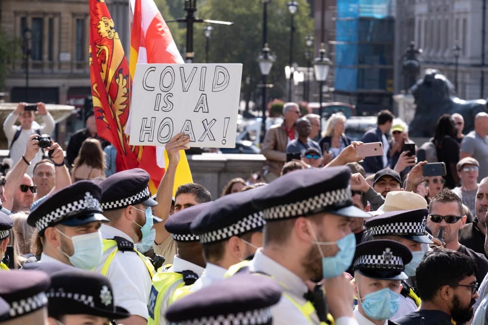 Demonstrators in the UK