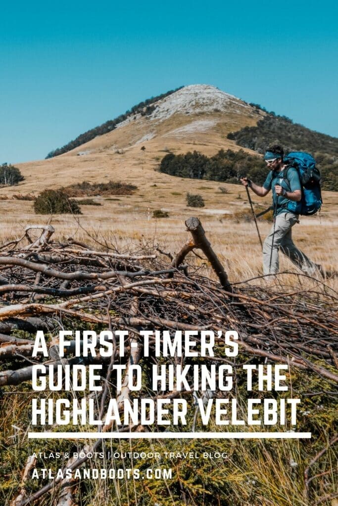 guide to hiking the Highlander Velebit Pinterest pin