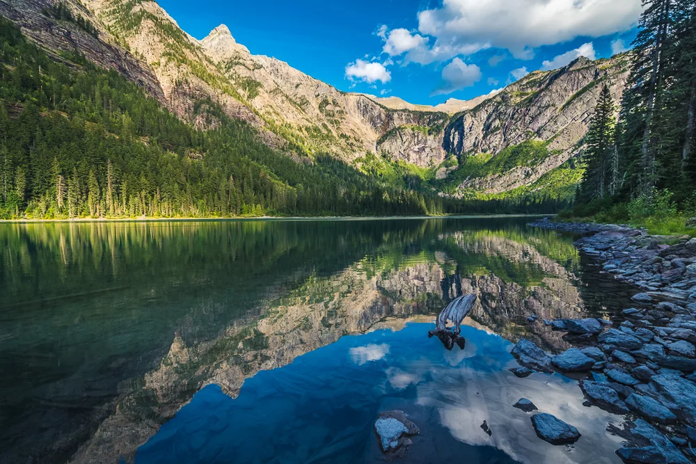 El lago de las avalanchas en Montana