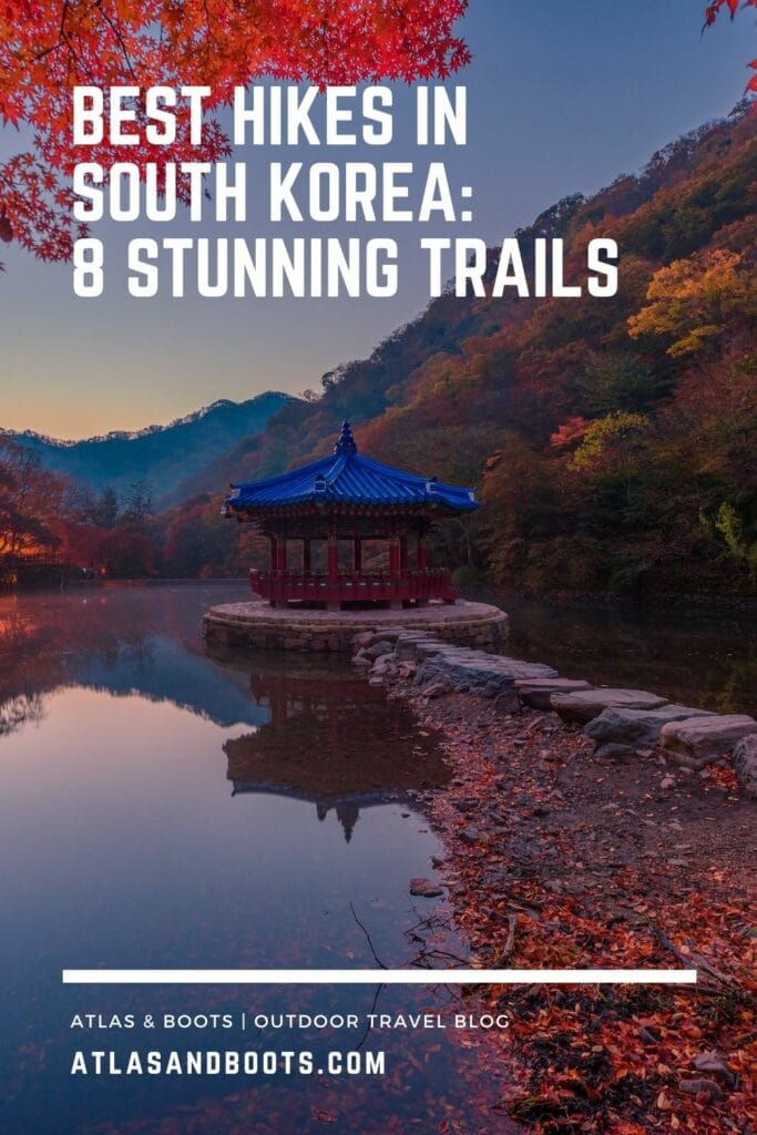 Pinterest pin for best hikes in South Korea