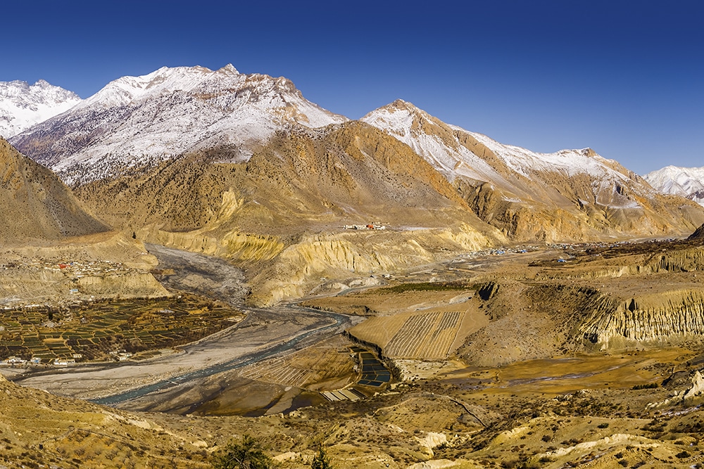 El valle del río Kali Gandaki en Nepal