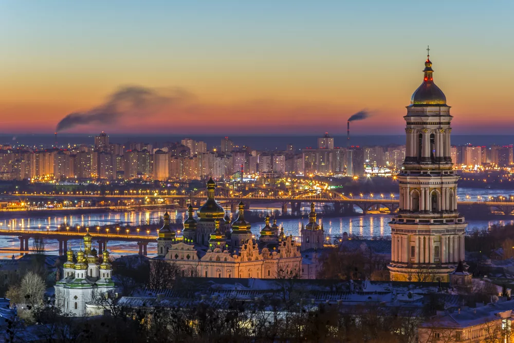 Kiev city skyline