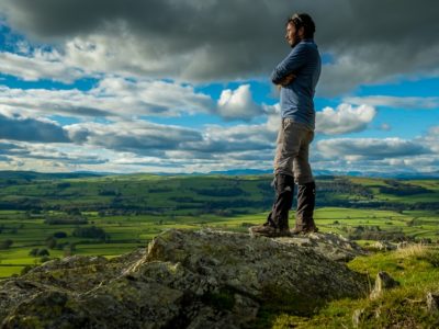 Descending Calf Top after climbing every mountain in the Yorkshire Dales