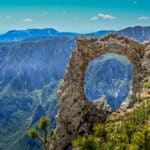 The ring-shaped rock formation of Hajdučka Vrata (Outlaw’s Gate) on Čvrsnica