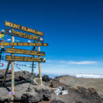 Kilimanjaro summit sign