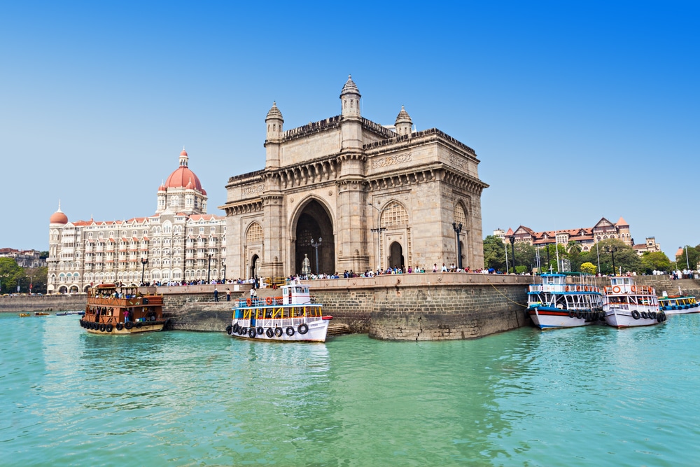 The Taj Mahal Palace Hotel and Gateway of India in Mumbai, India