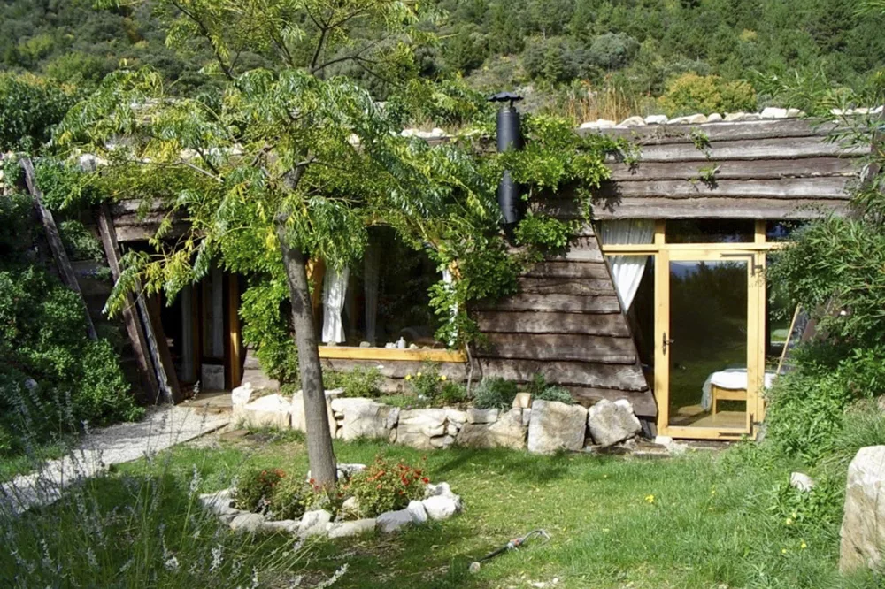A wood fire awaits at this real-life hobbit house