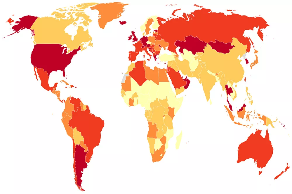 a map of plastic waste per capita