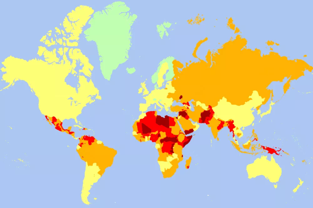 most dangerous countries to visit ranking