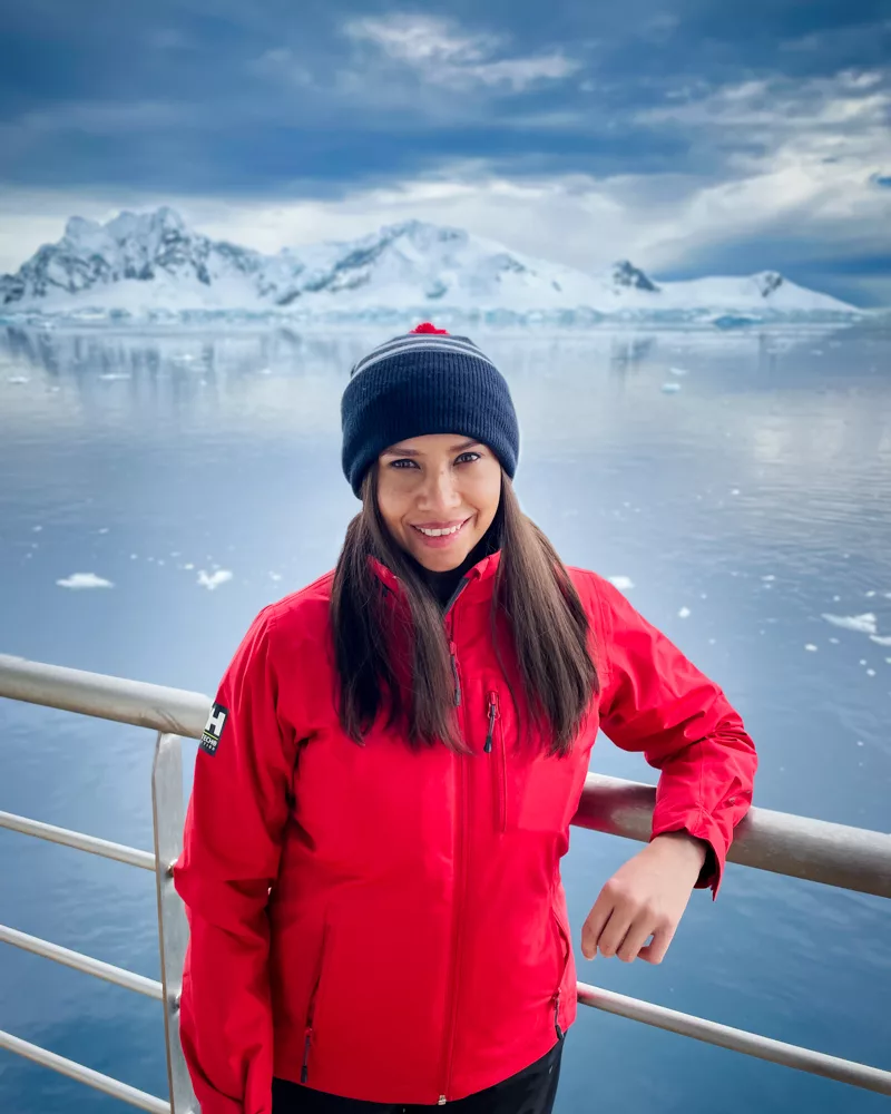 The HH Sailing Jacket was a much-loved item on Kia's Antarctica packing list