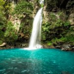 a waterfall in Costa Rica