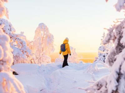 A hiker in Finland – the world's happiest country