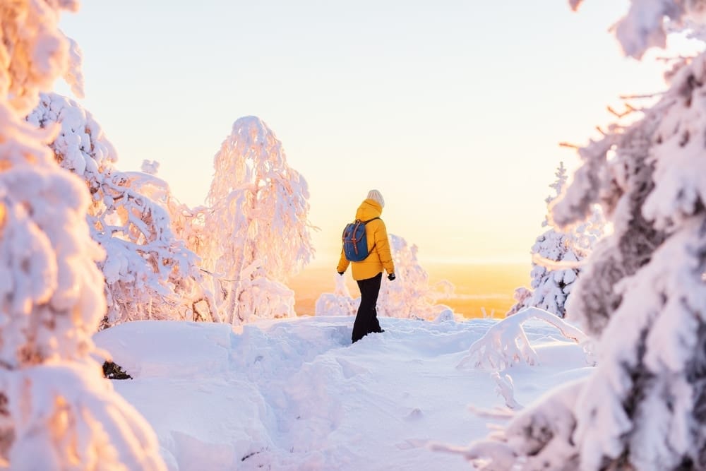 A hiker in Finland – the world's happiest country