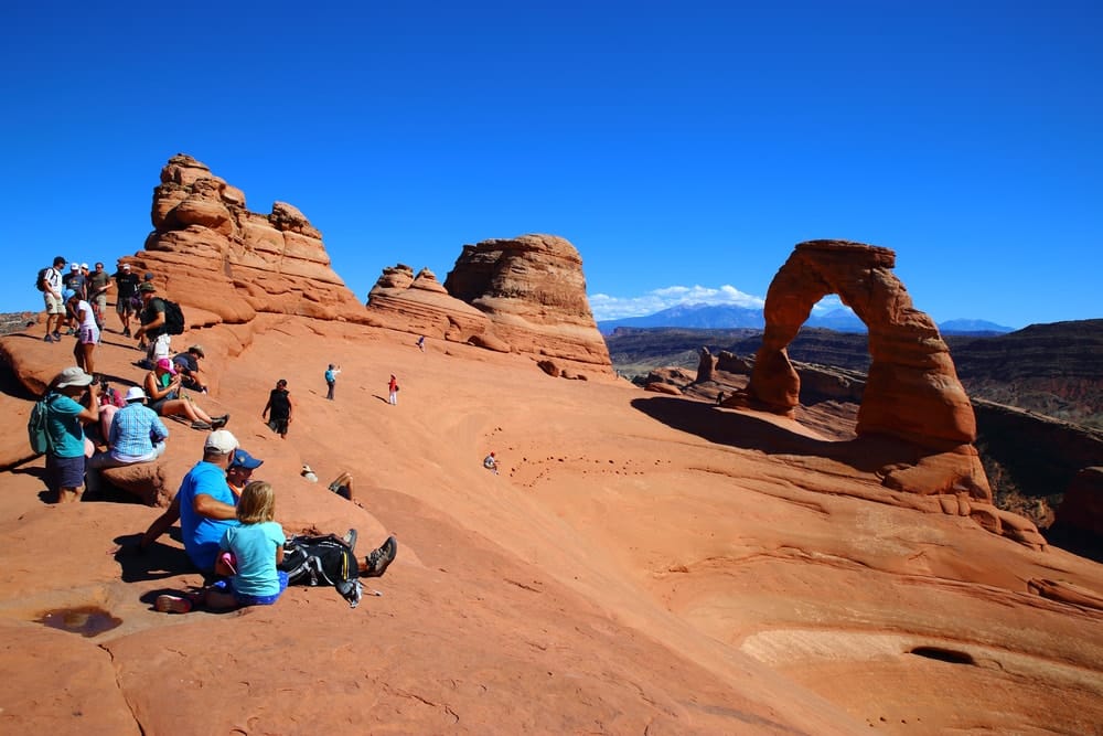 Hikers in Arches National Park