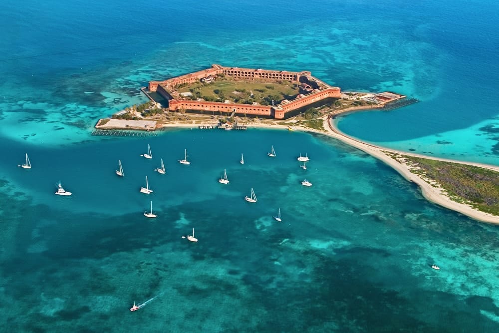 Fort Jefferson in Dry Tortugas National Park – one of the US national parks that are free