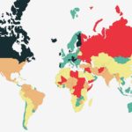 map of the most peaceful countries in the world 2021
