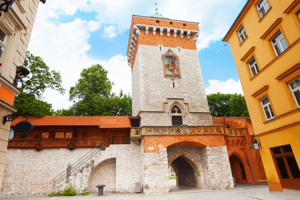 St. Florian's Gate in the Kraków Old Town