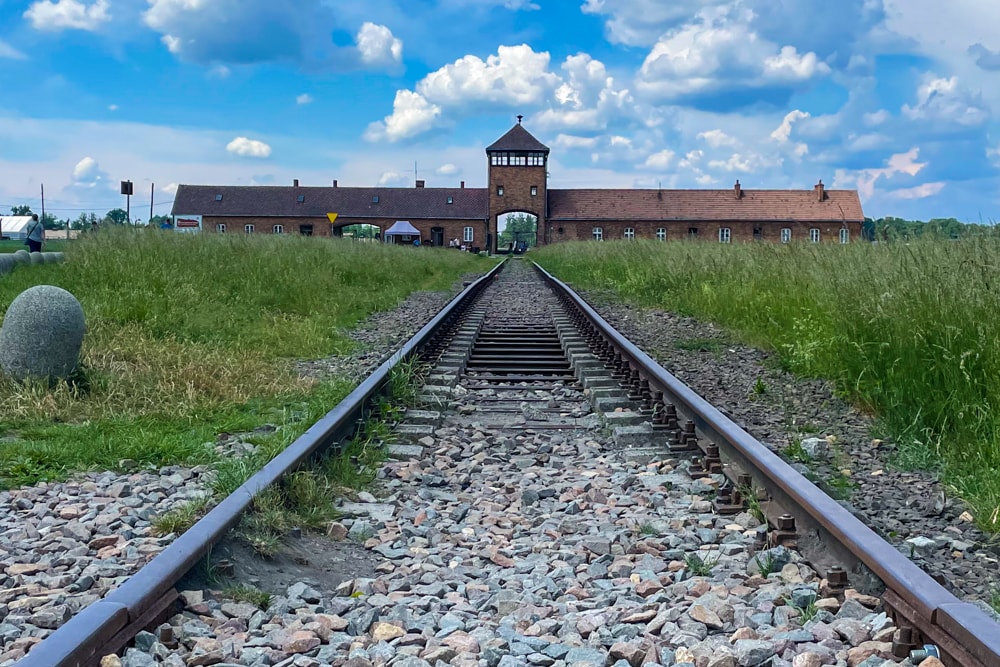 The infamous rail tracks of Birkenau