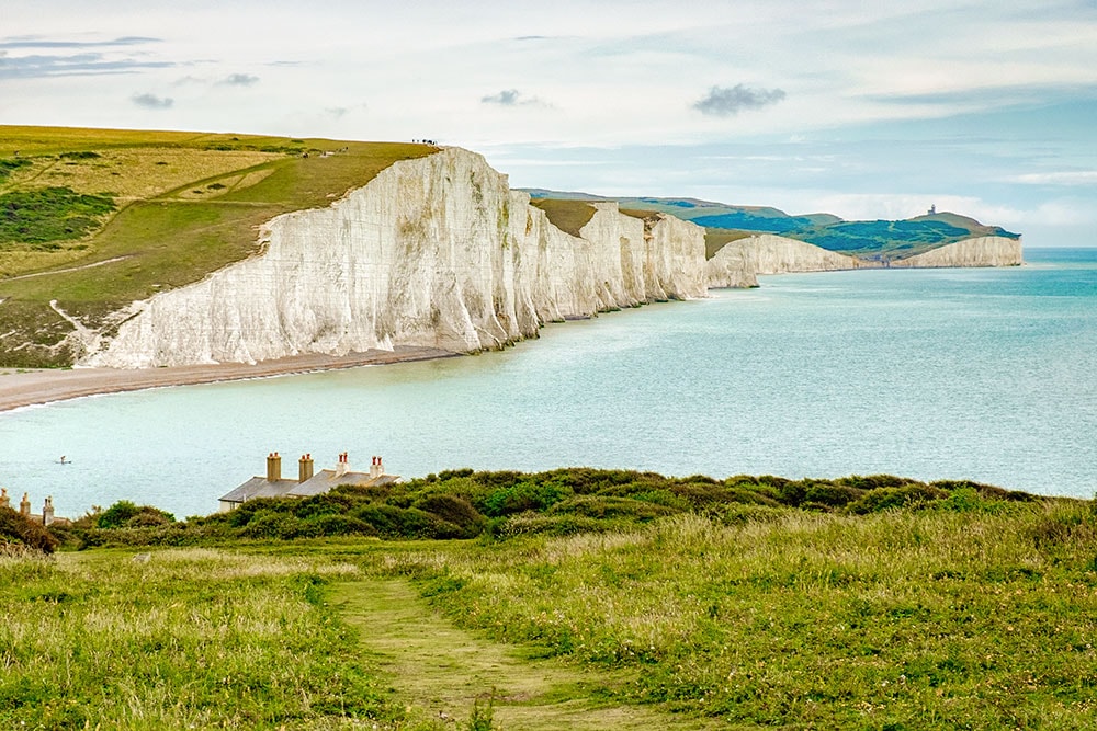 The Seven Sisters are often used as a stand-in for the White Cliffs of Dover