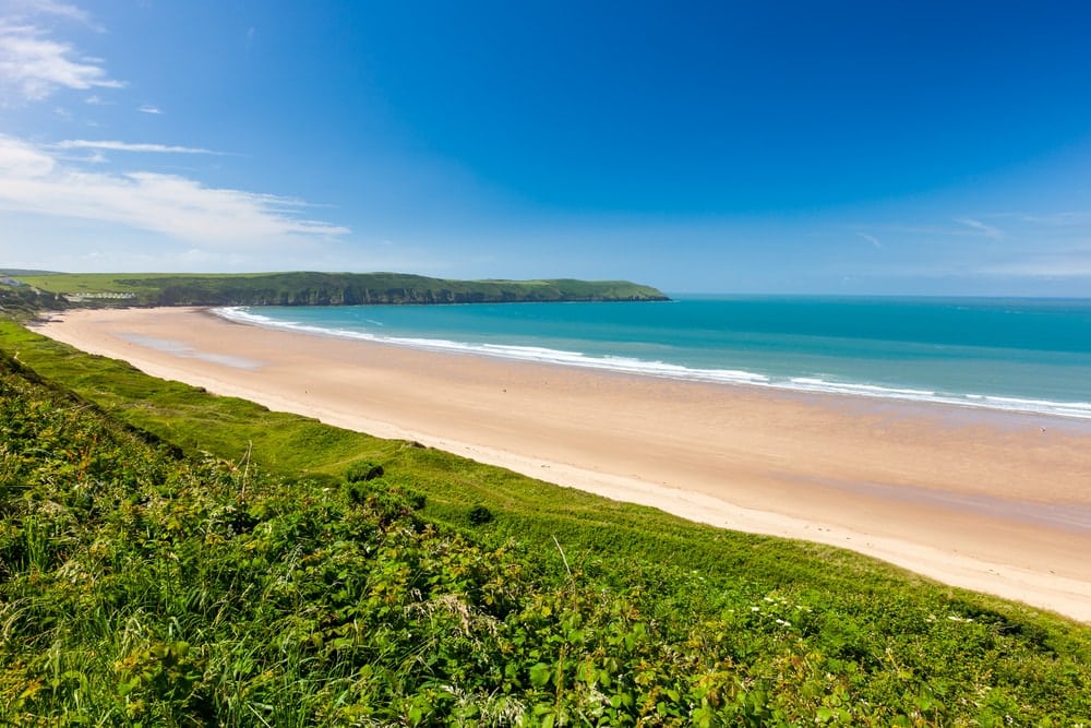 The golden sands of Woolacombe Beach