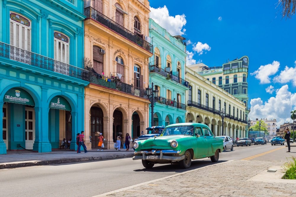 A car in Cuba, which requires visitors to have travel insurance