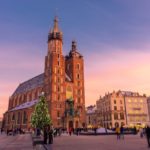 Krakow in Poland during sunset