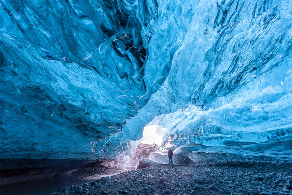 A Vatnajökull ice-cave