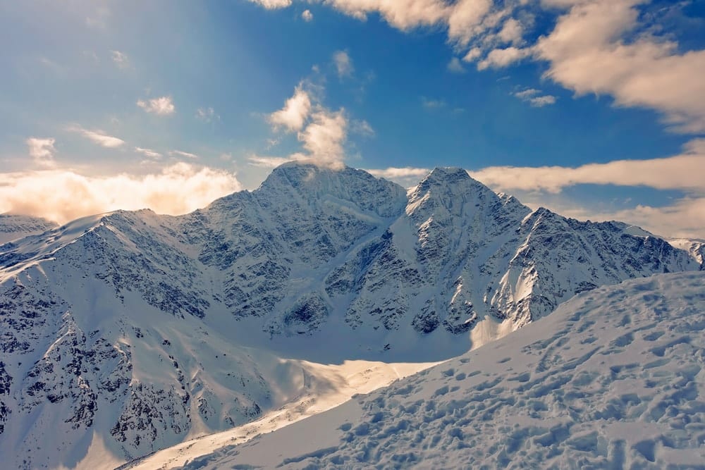 The view from Mount Elbrus in Prielbrusye National Park