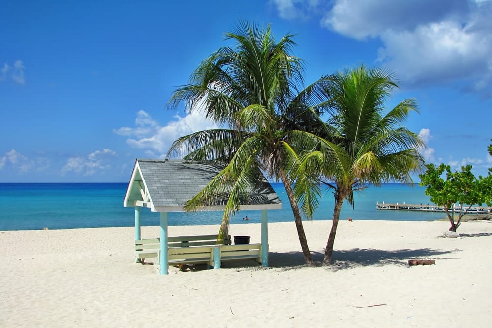 A beach in the Caymans, one of the countries that require travel insurance