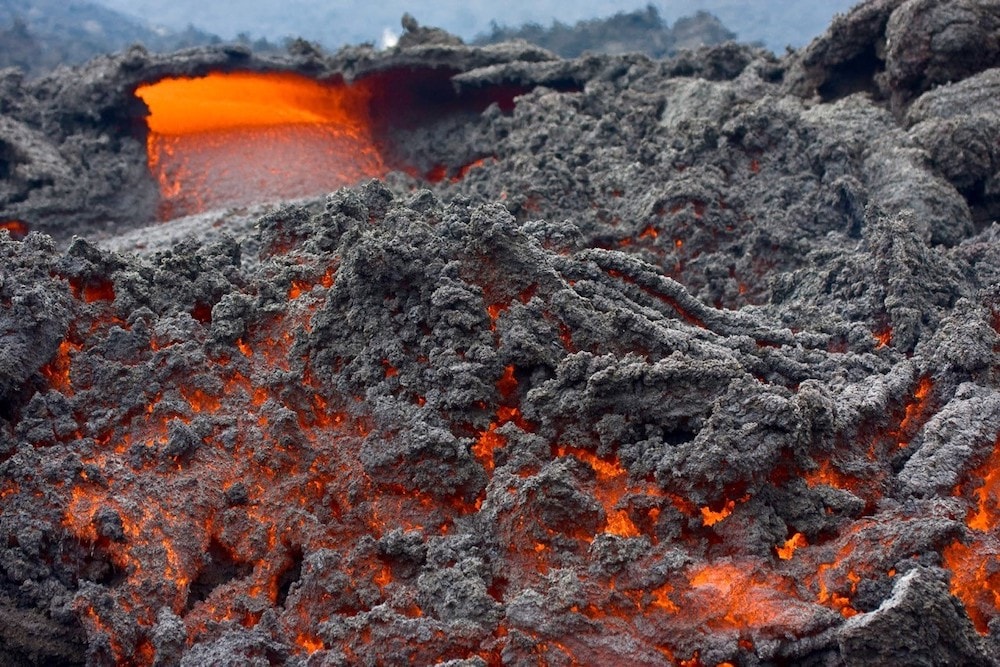 Molten lava on Pacaya – one of the world's most dangerous hikes