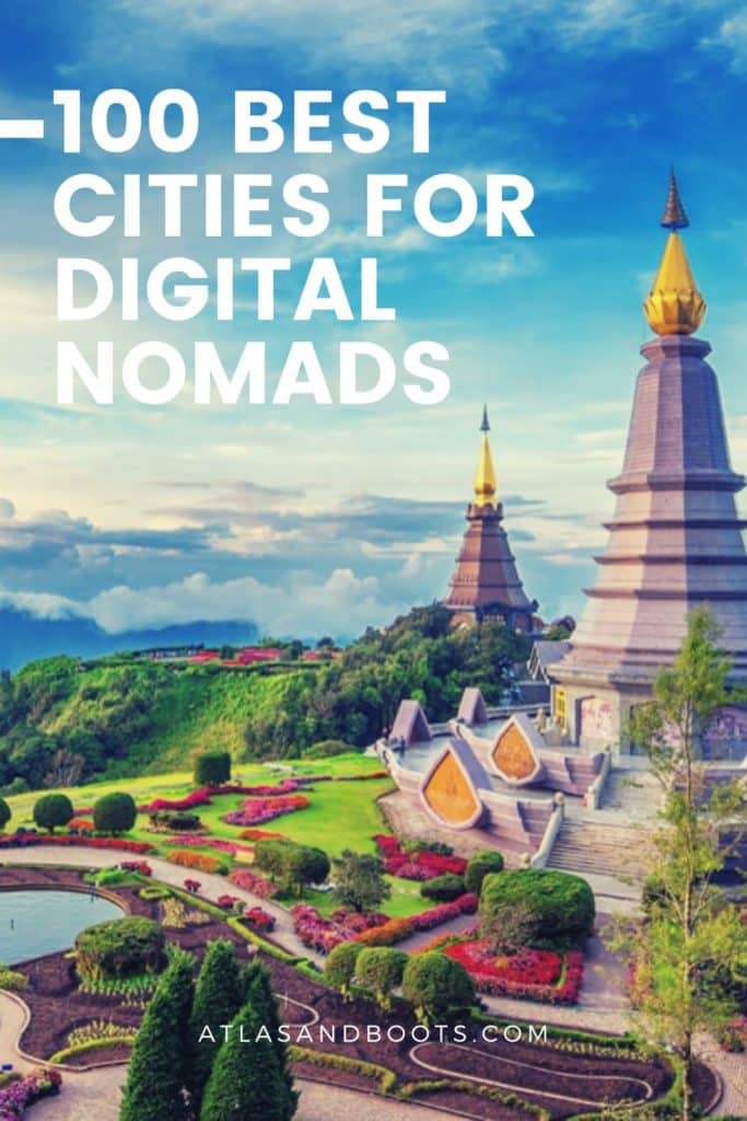 best cities for digital nomads Pinterest pin