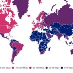 a map of the countries with the fastest internet in the world