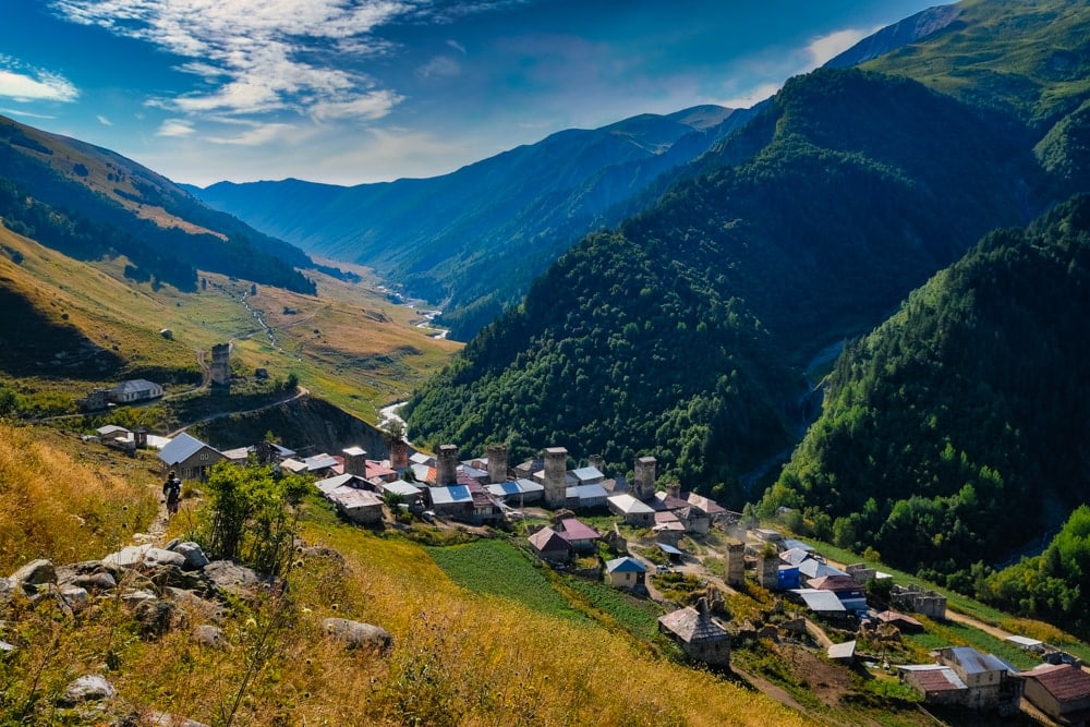 A village along the Highlander Svaneti