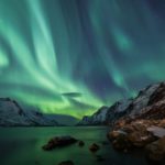 The Northern Lights seen over Norway