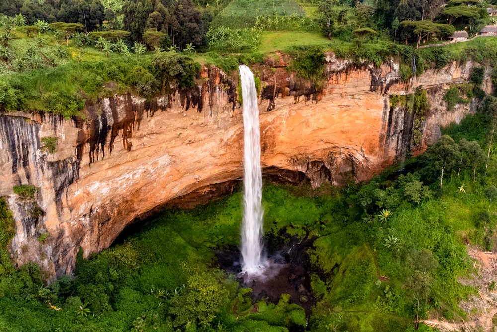 Satu tetes Air Terjun Sipi di Uganda