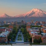 Yerevan with Mt Ararat at sunset