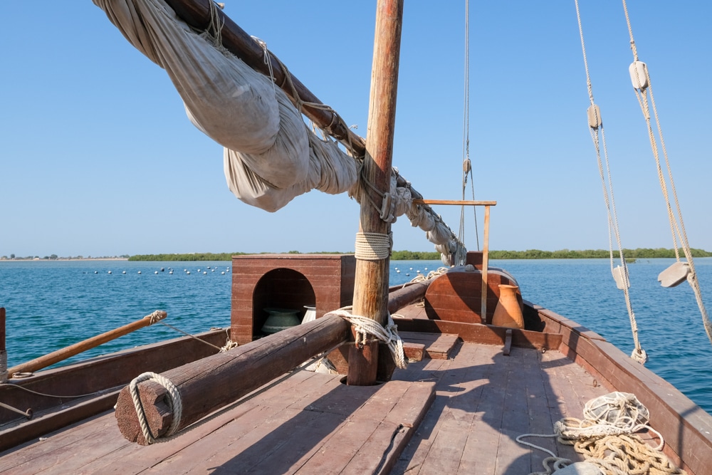 Perahu di Suwaid Pearl Farm