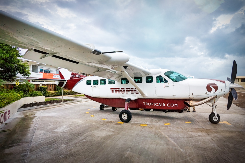Our plane for the Blue Hole flight in Belize