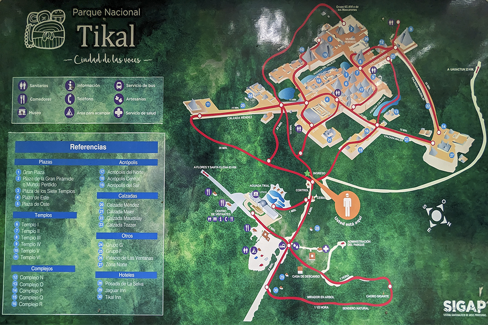 Un mapa de Tikal